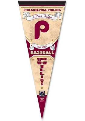 Philadelphia Phillies vertical premium pennant Pennant - Red
