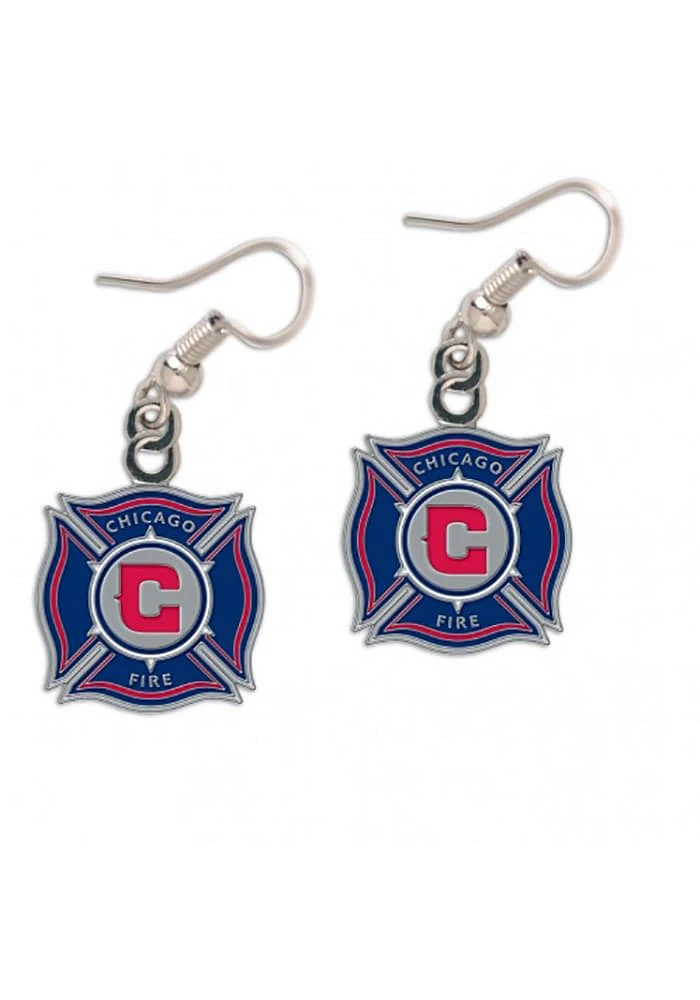 Chicago Fire Dangler Womens Earrings