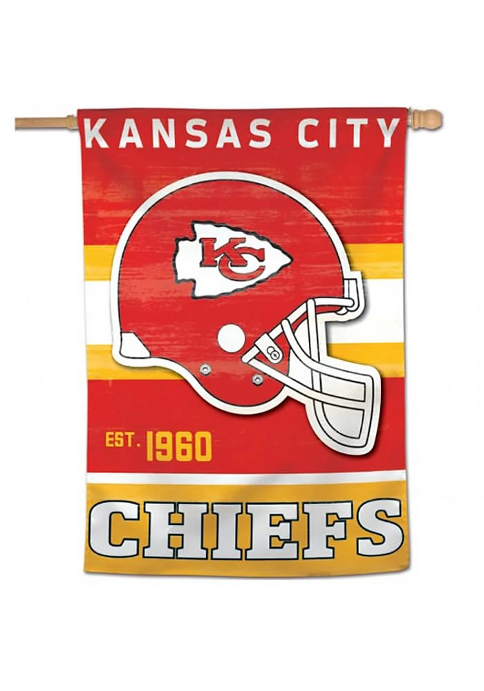 Kansas City Chiefs 28x40 inch Retro Logo Vertical Banner - Red