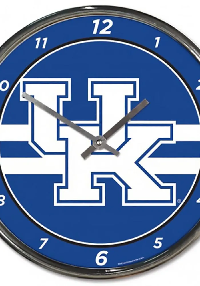 Kentucky Wildcats Round Chrome Wall Clock