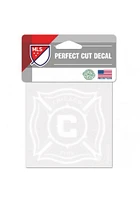Chicago Fire Perfect Cut 4 X 4 Auto Decal - White