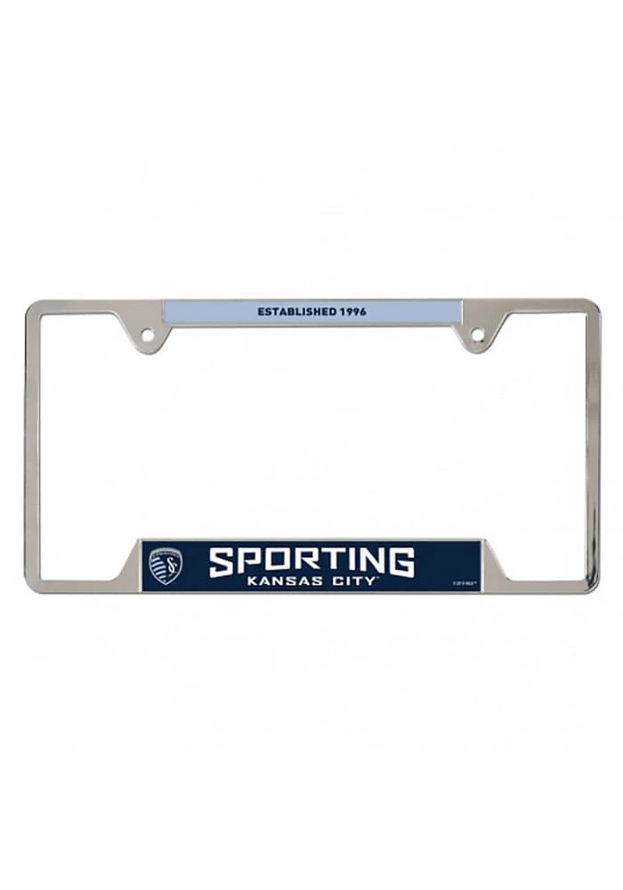 Sporting Kansas City Metal License Plate Frame - Silver