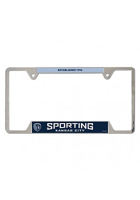 Sporting Kansas City Metal License Plate Frame - Silver