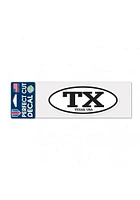 Texas 3x12 inch Oval Auto Decal - White