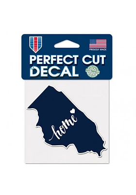 Chicago 4x5 inch State Shape Auto Decal - Blue