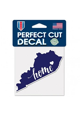 Kentucky 4x5 inch State Shape Auto Decal - Blue