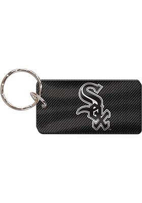 Chicago White Sox Carbon Keychain - Black