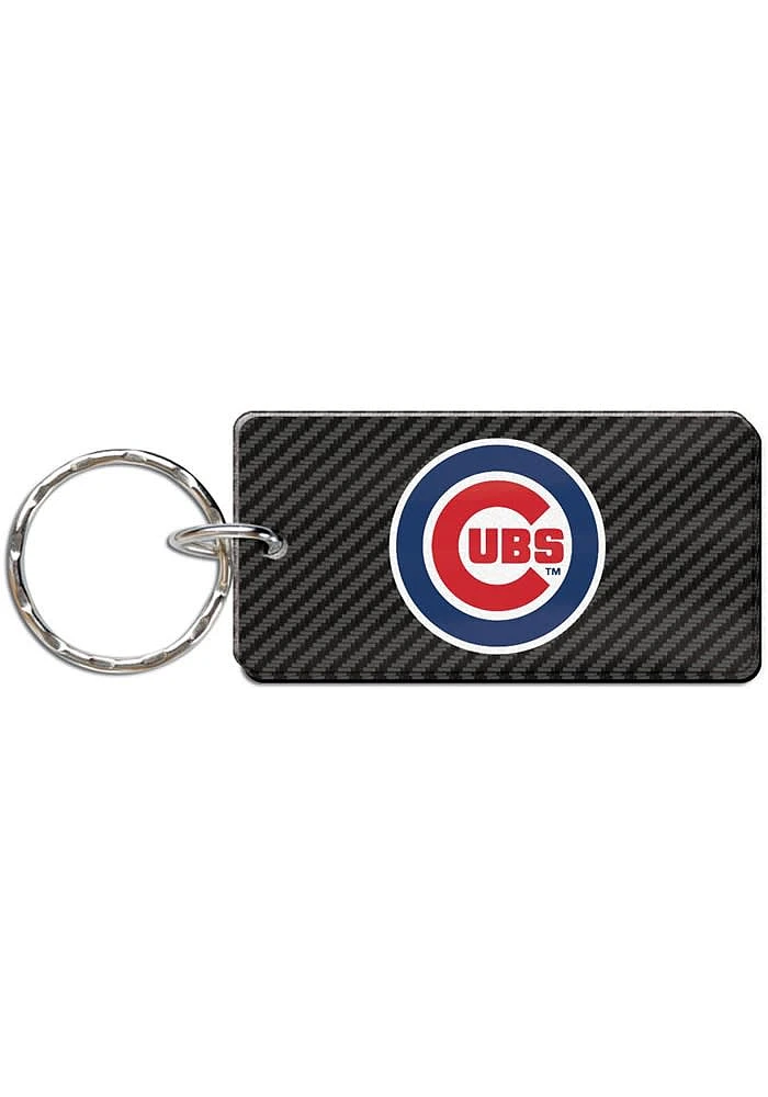 Chicago Cubs Carbon Keychain - Black