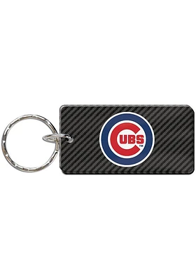 Chicago Cubs Carbon Keychain - Black