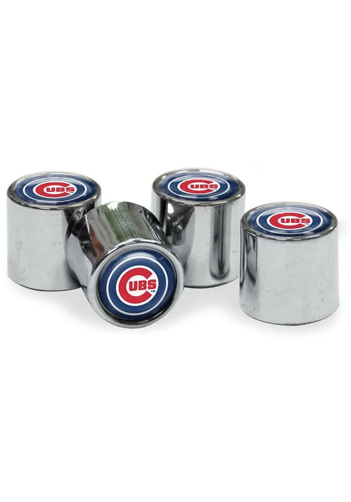 Chicago Cubs 4 Pack Auto Accessory Valve Stem Cap