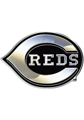 Cincinnati Reds Chrome Car Emblem - Grey