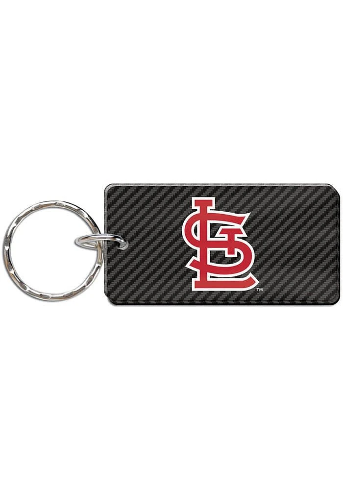 St Louis Cardinals Carbon Keychain - Black
