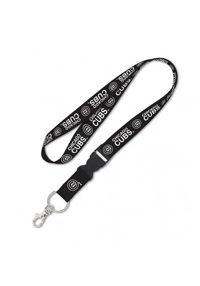 Chicago Cubs Blackout Lanyard - Black