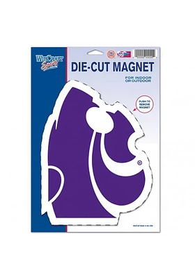 K-State Wildcats Die Cut Car Magnet - Purple