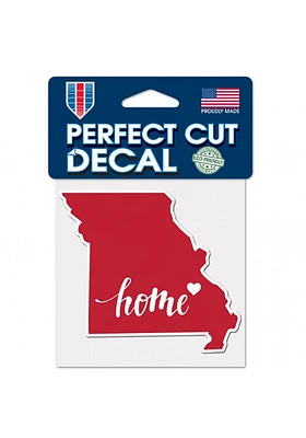 Missouri 4x5 inch State Shape Auto Decal - Red