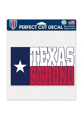 Texas 8x8 inch State Strong Auto Decal - White
