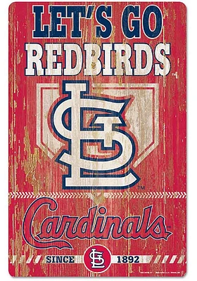 St Louis Cardinals Team Established 11X17 Wood Sign - Red