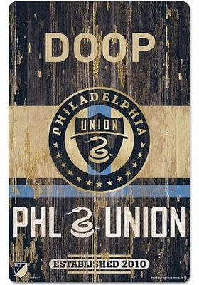 Philadelphia Union Team Established 11X17 Wood Sign - Navy Blue