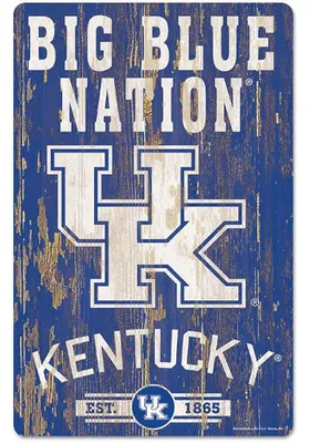 Kentucky Wildcats Team Established 11X17 Wood Sign