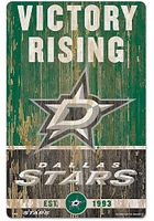 Dallas Stars Team Established 11X17 Wood Sign - Green