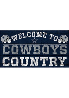 Dallas Cowboys Welcome To 13X24 Wood Sign - Navy Blue