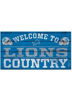 Detroit Lions Welcome To 13X24 Wood Sign - Blue