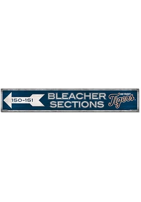 Detroit Tigers General Seating 6x36 inch Wood Sign - Navy Blue