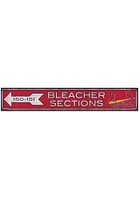 St Louis Cardinals General Seating 6x36 inch Wood Sign - Red