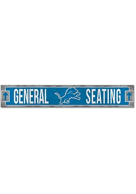 Detroit Lions General Seating 6x36 inch Wood Sign - Blue