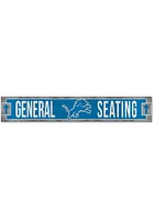 Detroit Lions General Seating 6x36 inch Wood Sign - Blue