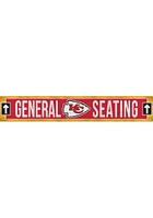 Kansas City Chiefs General Seating 6x36 inch Wood Sign - Red