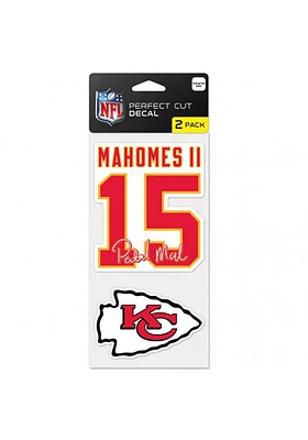 Patrick Mahomes  Kansas City Chiefs 2pk Player Auto Decal - Red