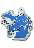Detroit Lions State Shape Keychain - Blue