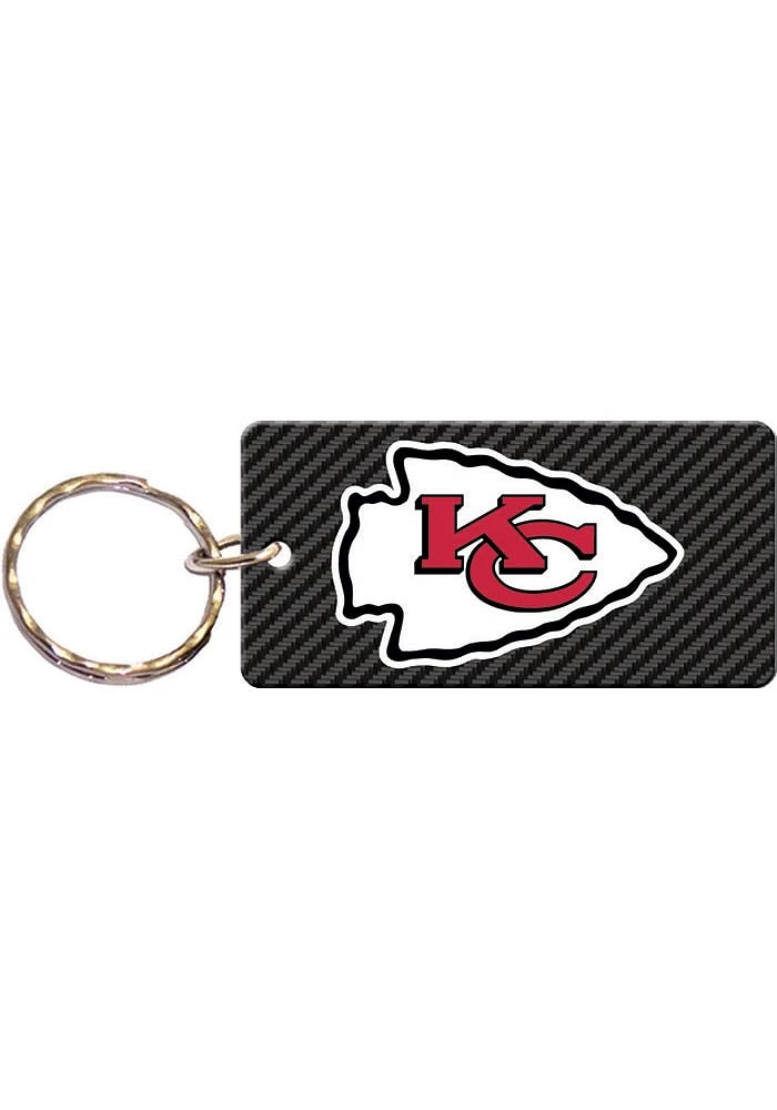 Kansas City Chiefs Carbon Keychain - Grey