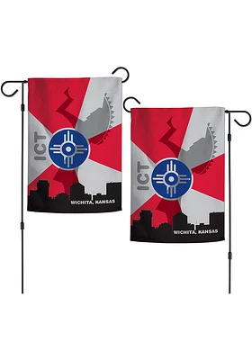 Wichita Keeper of the Plains 12x18 inch Garden Flag - Red