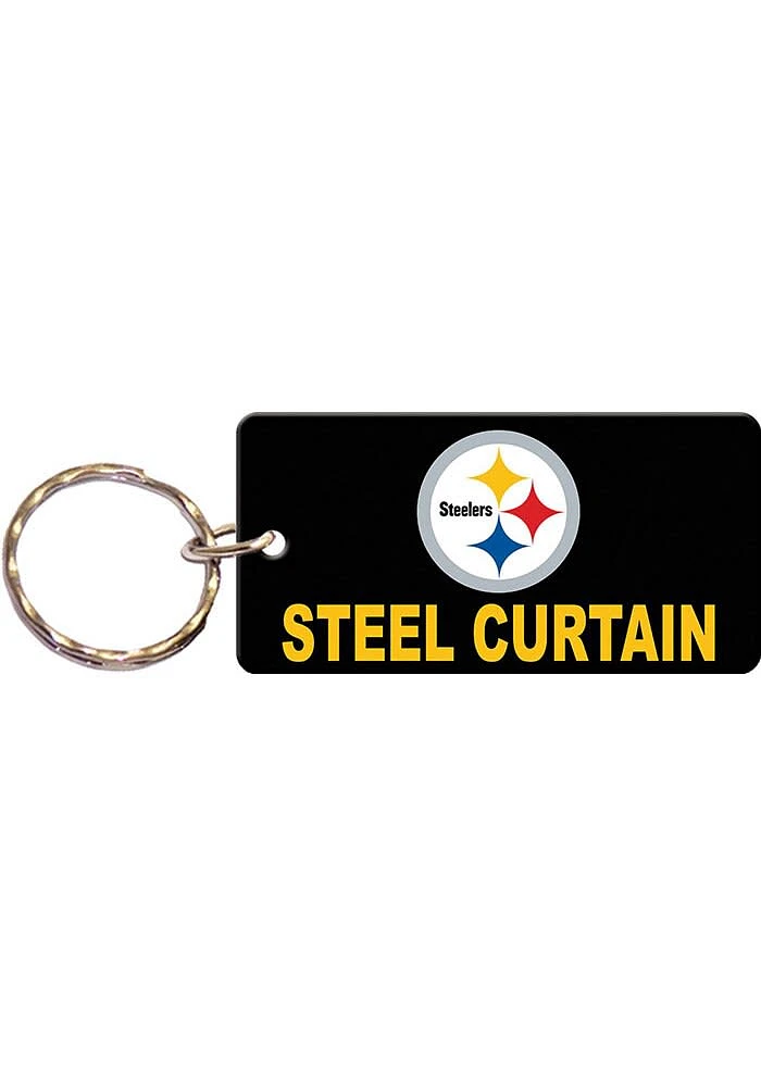 Pittsburgh Steelers Slogan Keychain - Yellow