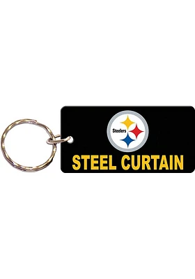 Pittsburgh Steelers Slogan Keychain - Yellow