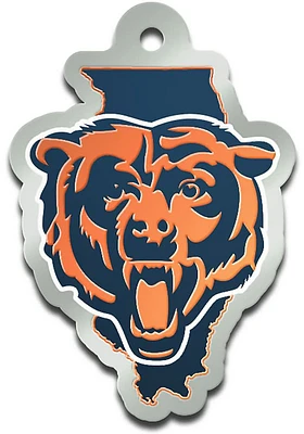 Chicago Bears State Shape Keychain - Orange
