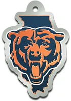 Chicago Bears State Shape Keychain - Orange