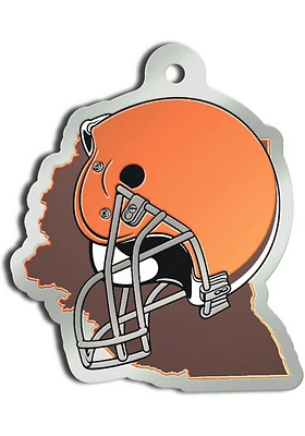 Cleveland Browns State Shape Keychain - Brown