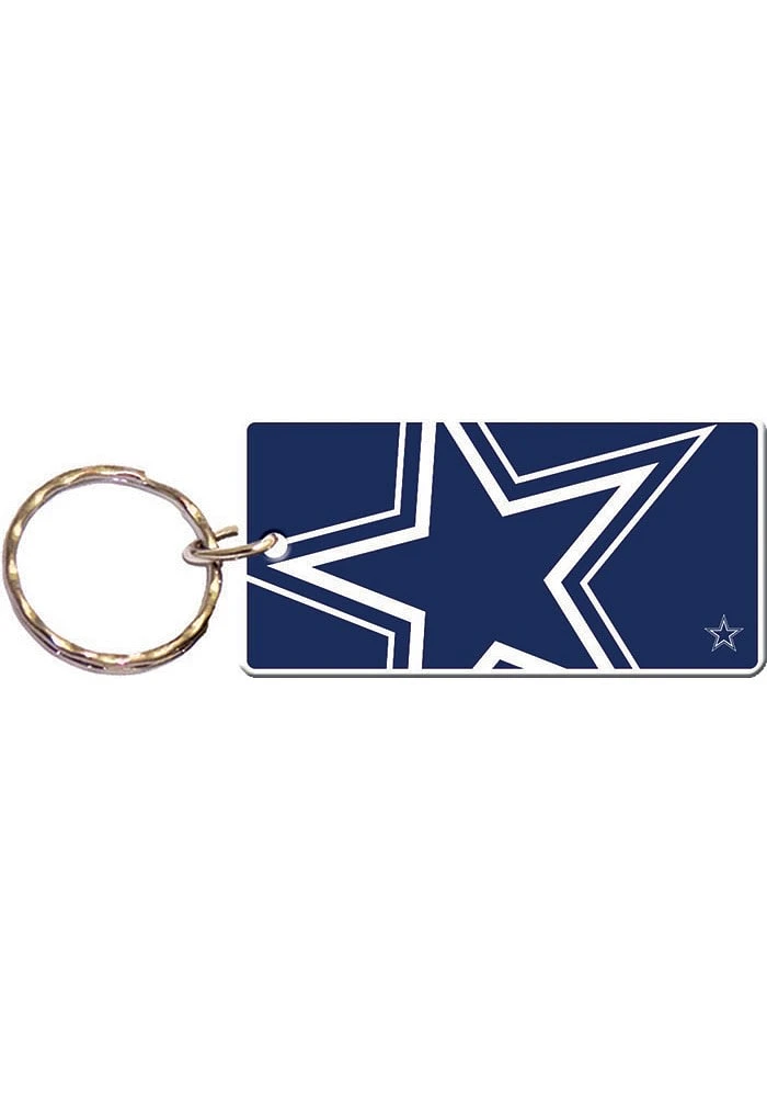 Dallas Cowboys Imprinted Keychain - Navy Blue