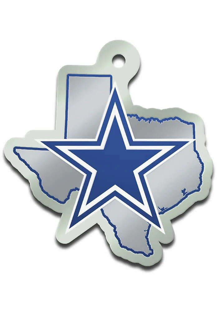 Dallas Cowboys State Shape Keychain - Navy Blue