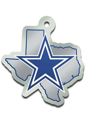 Dallas Cowboys State Shape Keychain - Navy Blue