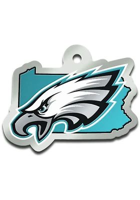 Philadelphia Eagles State Shape Keychain - Midnight Green