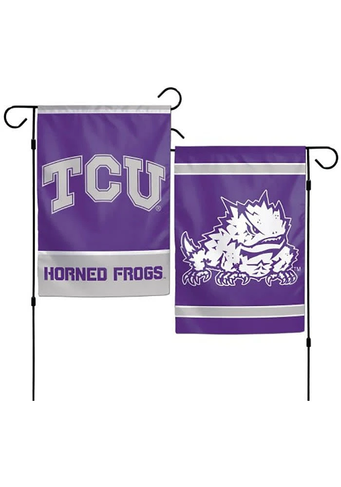 TCU Horned Frogs 12x18 inch 2-Sided Garden Flag - Purple
