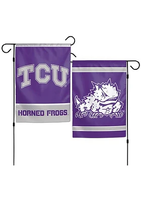 TCU Horned Frogs 12x18 inch 2-Sided Garden Flag - Purple