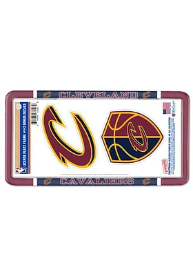 Cleveland Cavaliers 2-Pack Decal Combo License Plate Frame - Red