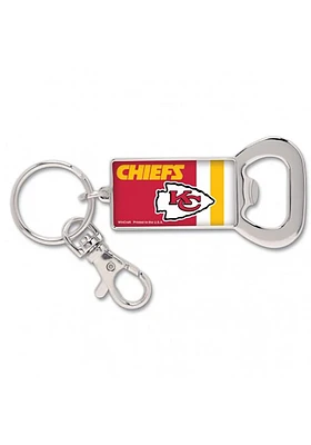 Kansas City Chiefs Bottle Opener Design Keychain - Red