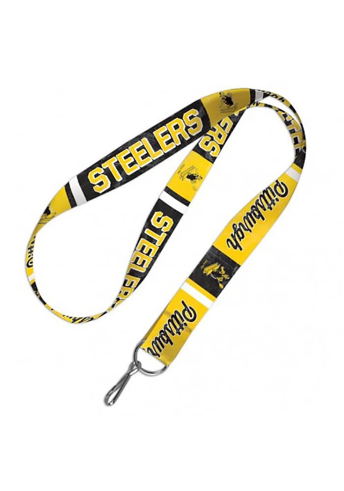 Pittsburgh Steelers Retro Lanyard - Yellow