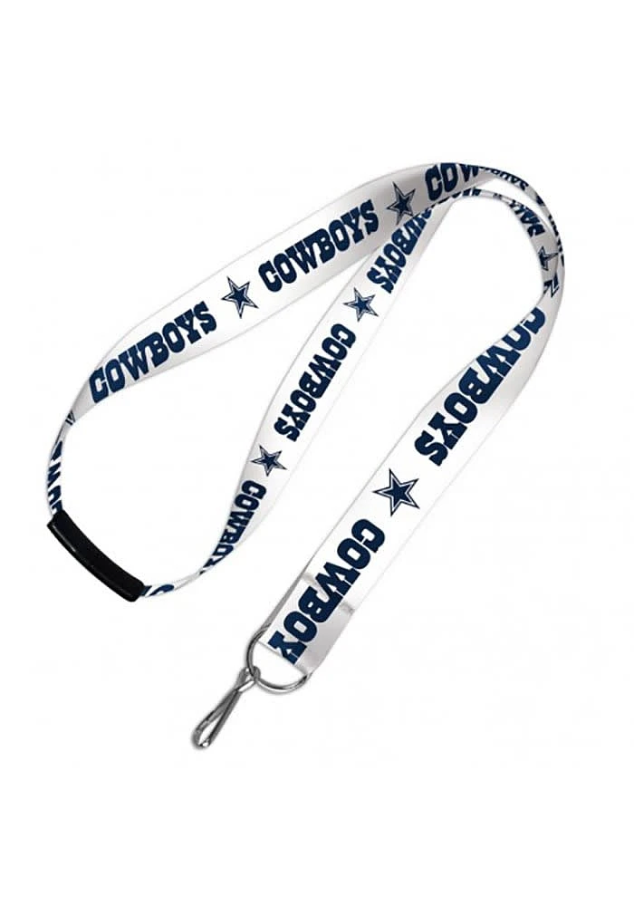 Dallas Cowboys Wordmark Logo Lanyard - Navy Blue